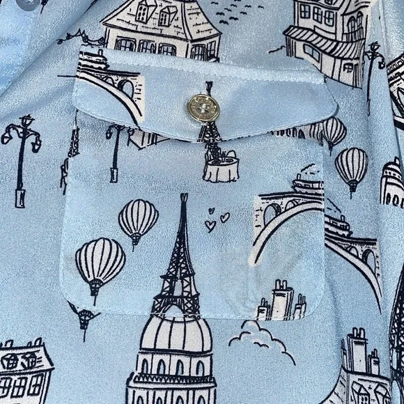 Karl Lagerfeld Blue Blouse- Medium - Picture 7 of 8